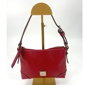 Dooney & Bourke Pebbled Leather Shoulder Bag | Red | Adjustable Strap